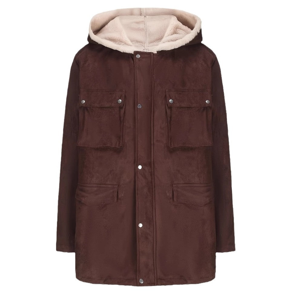 Women's Elegant and Warm Hooded Fleece Jacket