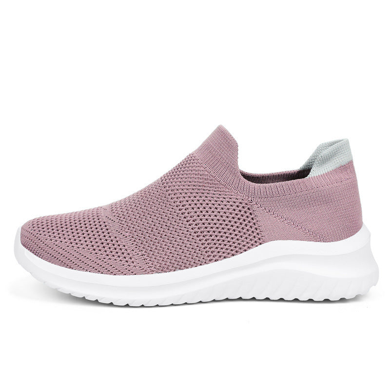 Breathable Women's Slip-On Sport Sneakers with Elastic Feel