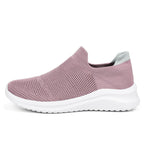 Breathable Women's Slip-On Sport Sneakers with Elastic Feel