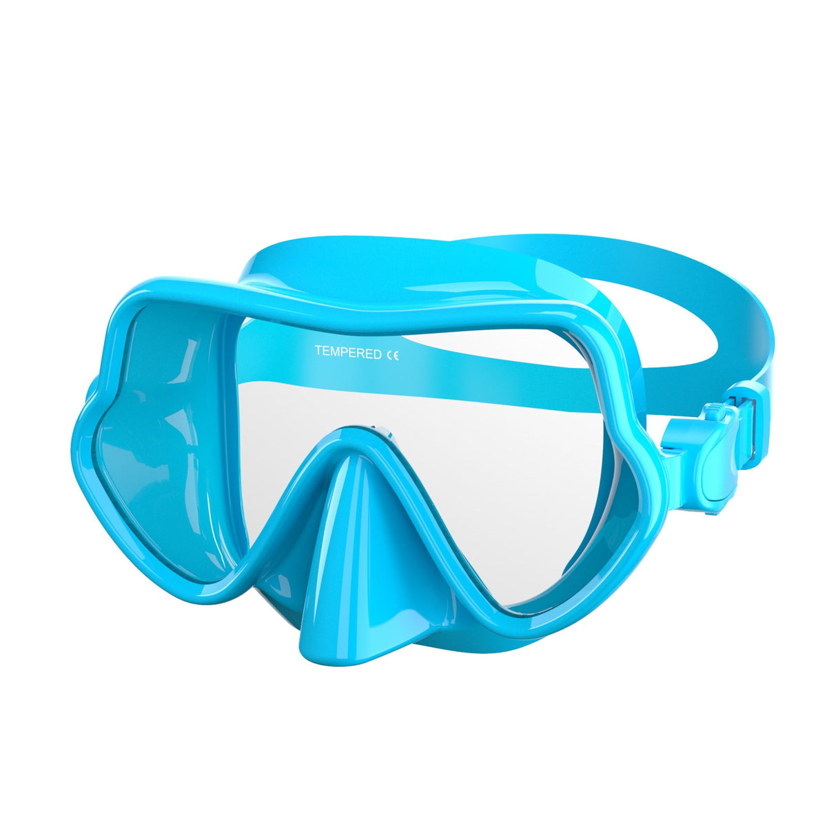 Diving Mask with Wide Field of Vision and Silicone Border