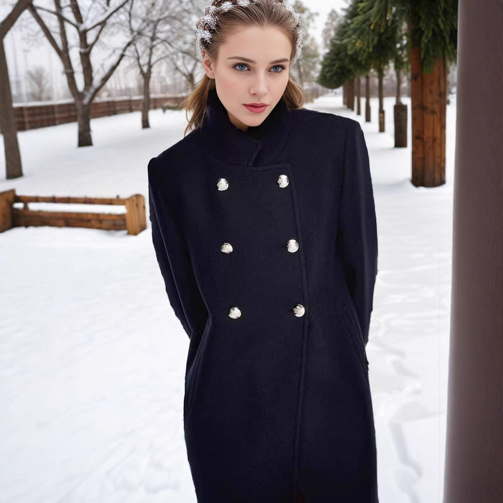 Women's Double-Breasted Quilted Coat