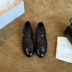 Women's Quilted Ballet Flats with Strap