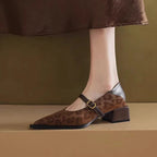 Women's Ballet Flats with Elegant Strap and Decorative Closure
