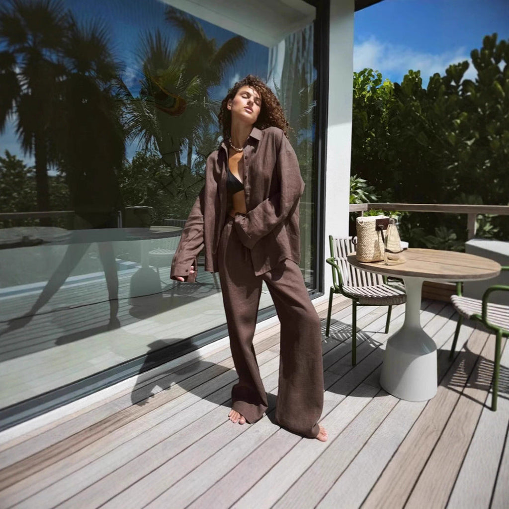 Women's Airy Pantsuit with Relaxed Fit