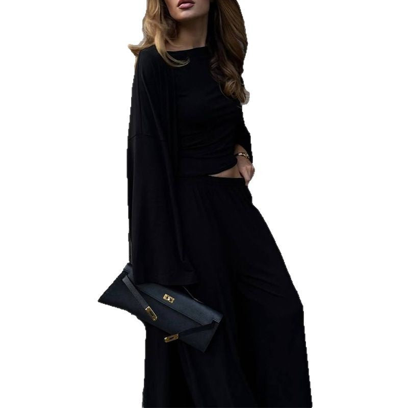 Women's Fashionable Longsleeve and Palazzo Set