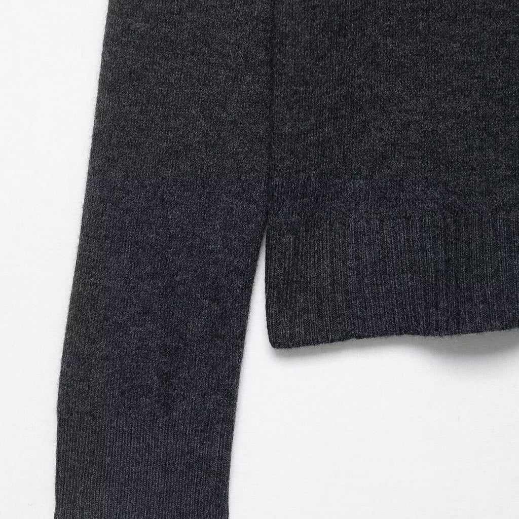 Women's Elegant Cardigan with Detachable Collar