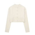 Cropped Cardigan with Button Details