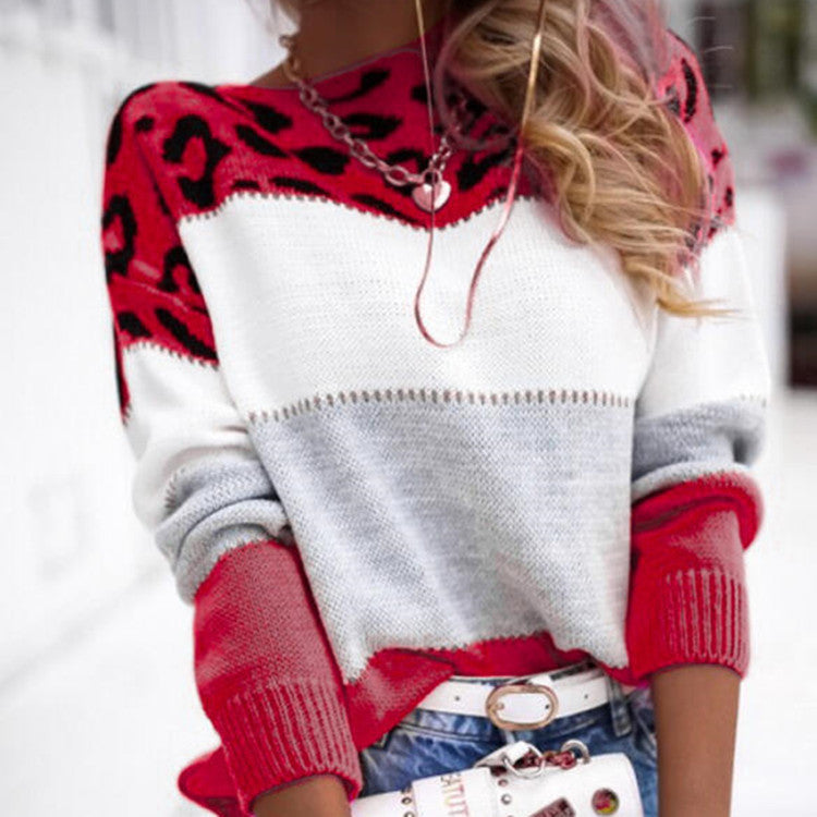 Women's Animal Print Sweater with Casual Fit