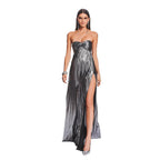 Women's Evening Dress with Off-Shoulder Design and Slit