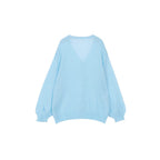 Women's Fluffy Cardigan with Puff Sleeves