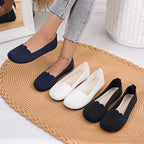 Women's Ballet Flats with Elegant Wave Pattern and Non-Slip Sole