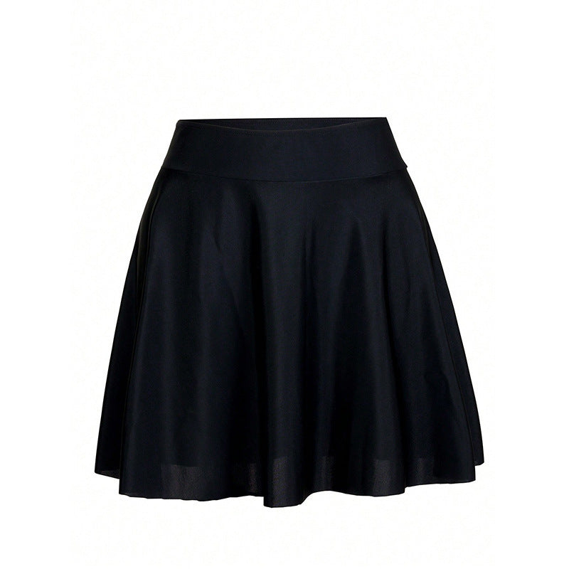 Pleated Skirt with Elastic Waistband