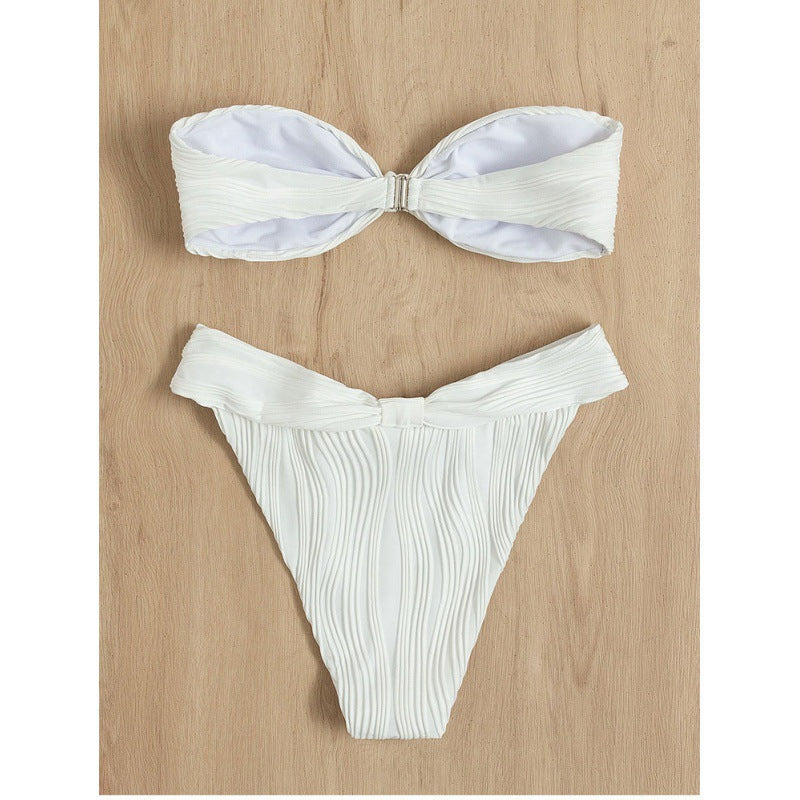 Women's Bandeau Bikini with Sophisticated Wrap Detail