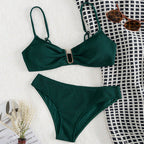 Women's 2-Piece Bikini Set with Metal Detail