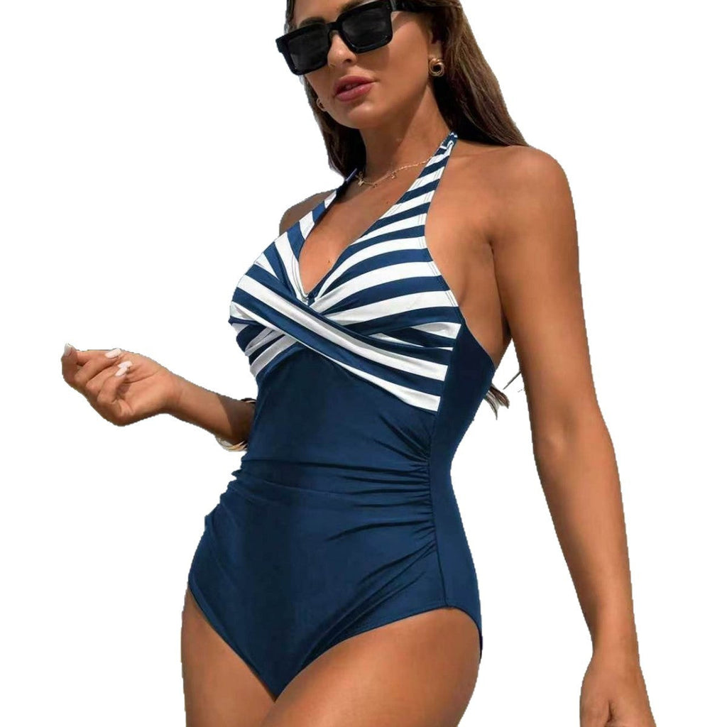 Women's Elegant Striped Swimsuit