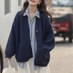 Women's Cozy Cardigan with Large Pockets and Button Detail