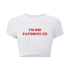 Women's Crop T-Shirt with Captivating Statement Print