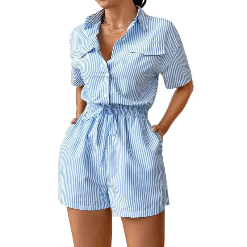 Women's Tailored Romper with Practical Pockets