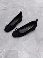 Women's Ballet Flats with Decorative Bow Detail