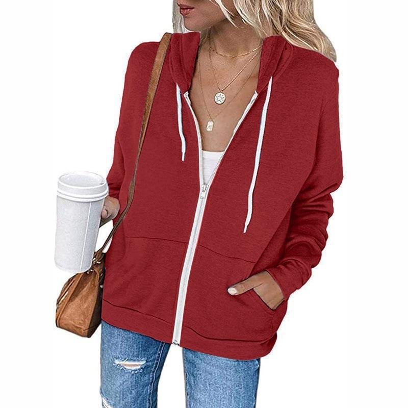 Women's Comfortable Full-Zip Hoodie with Large Pockets