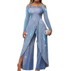 Glamorous Functional Jumpsuit with Shimmer Effect