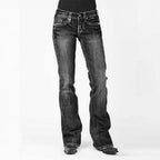 Elegant Bootcut Jeans with High Waist