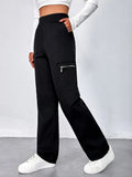Women's Comfortable Cargo Pants with Elastic Waistband