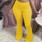 Women's High-Waisted Bootcut Leggings in Soft Jersey