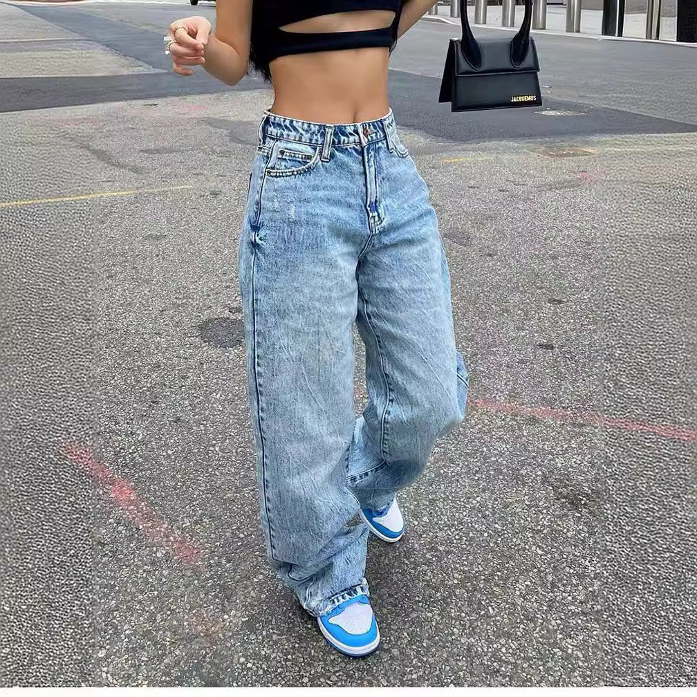 Women's Cargo Jeans with Functional Pockets