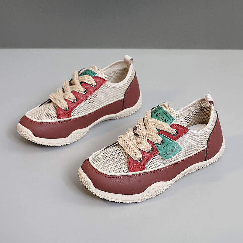Women's Breathable Casual Sneakers with Rugged Tread and Fashionable Accents