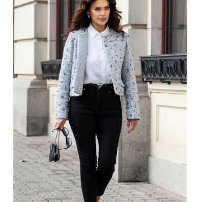 Women's Elegant Jacket with Textured Design