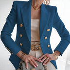 Women's Elegant Blazer with Gold Button Detail