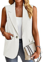 Women's Sleeveless Blazer Jacket