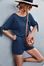 Women's Jumpsuit with Airy Fit and Fashionable Sleeve Bands
