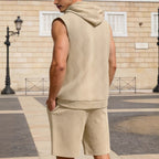Men's Sleeveless Hoodie Lounge Set