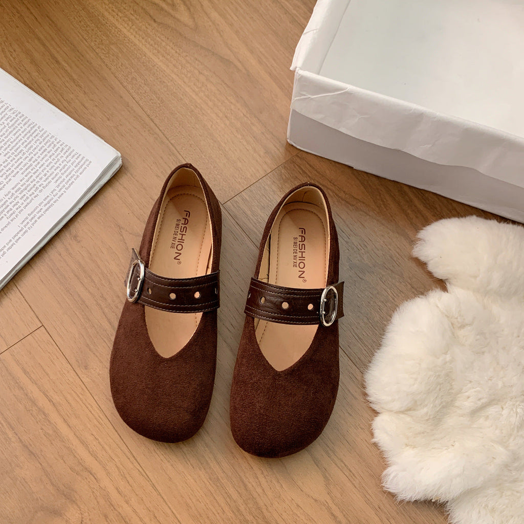 Women's Ballet Flats with Decorative Strap and Comfortable Footbed