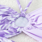 Women's Bandeau Bikini with Knot Details and Textured Surface