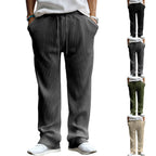 Women's Elegant Relaxed Fit Pants with Elastic Waist