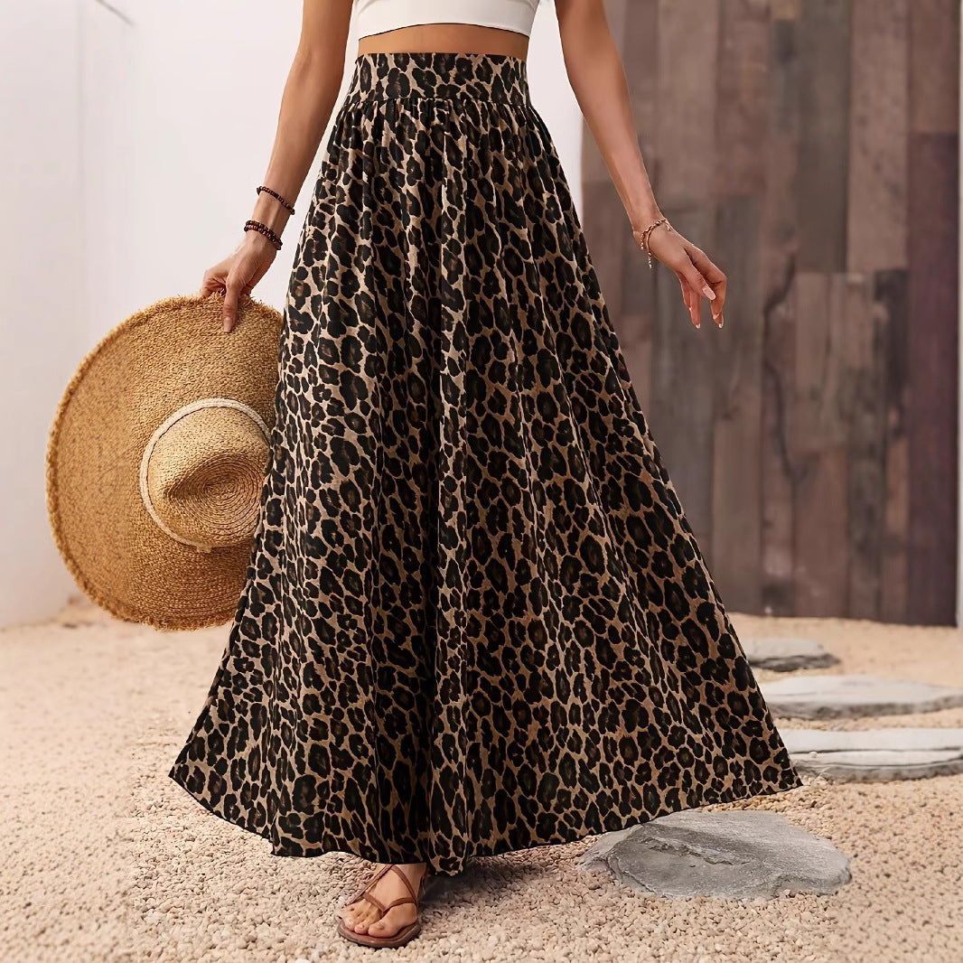 Women's Wide Waistband Voluminous Maxi Skirt