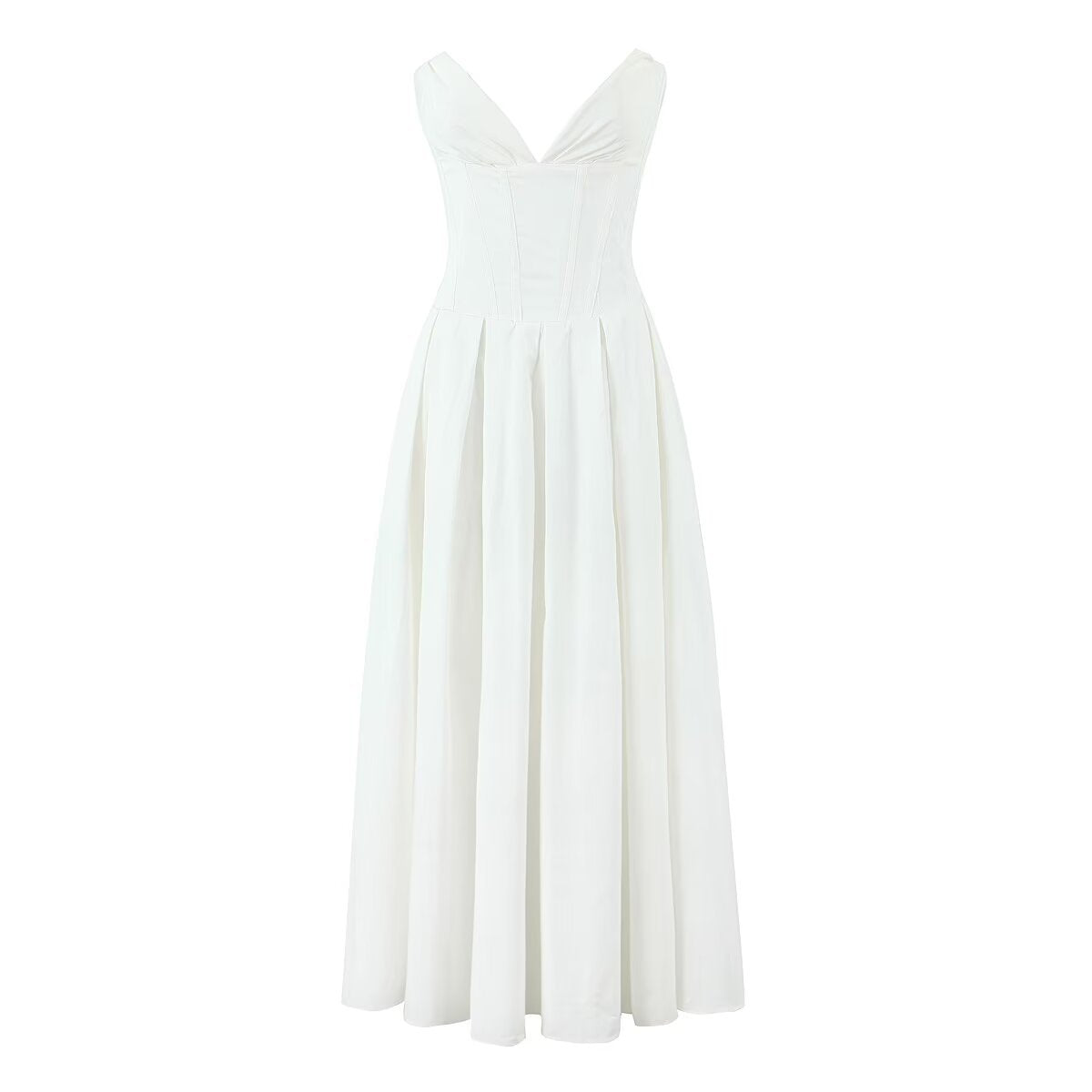 Women's Evening Dress with Sweetheart Neckline and Flowing Skirt