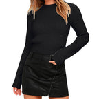 Women's Chunky Knit Sweater with Wide Cut and Texture