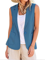 Women's Elegant Blazer and Shorts Set with Fluid Cut