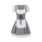 Women's Dirndl Dress with Traditional Plaid Pattern