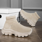 Women's Breathable Slip-On Sneakers with Knit Upper and Flexible Sole