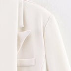 Women's Elegant Blazer with Detachable Neck Scarf