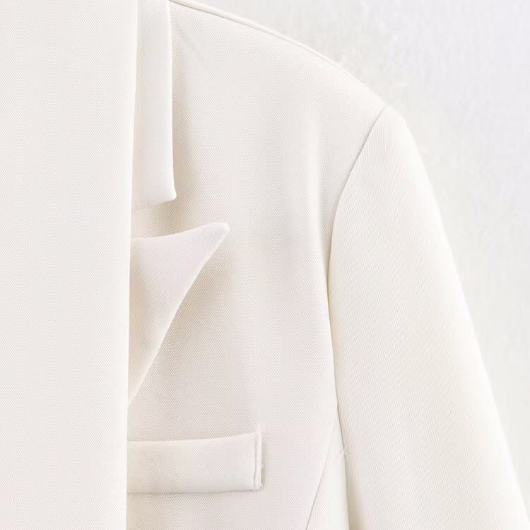 Women's Elegant Blazer with Detachable Neck Scarf