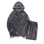 Women's Cozy Fleece Hoodie and Shorts Set