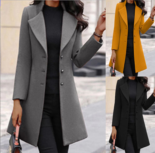 Elegant Coat with Modern Collar
