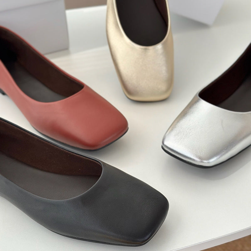 Women's Ballet Flats with Square Footbed