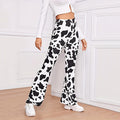Women's Animal Print Flared Leggings